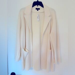 J. Crew Sophie Sweater Blazer • White • Size XL